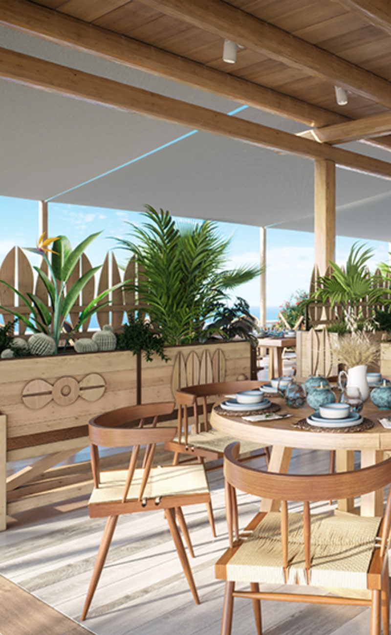 Sea side restaurant