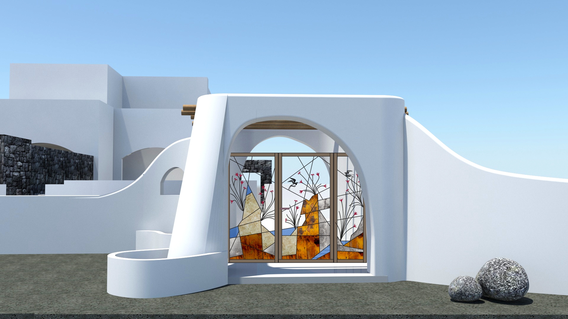 "Acro Blue" suites - Entrance - Architectural Design