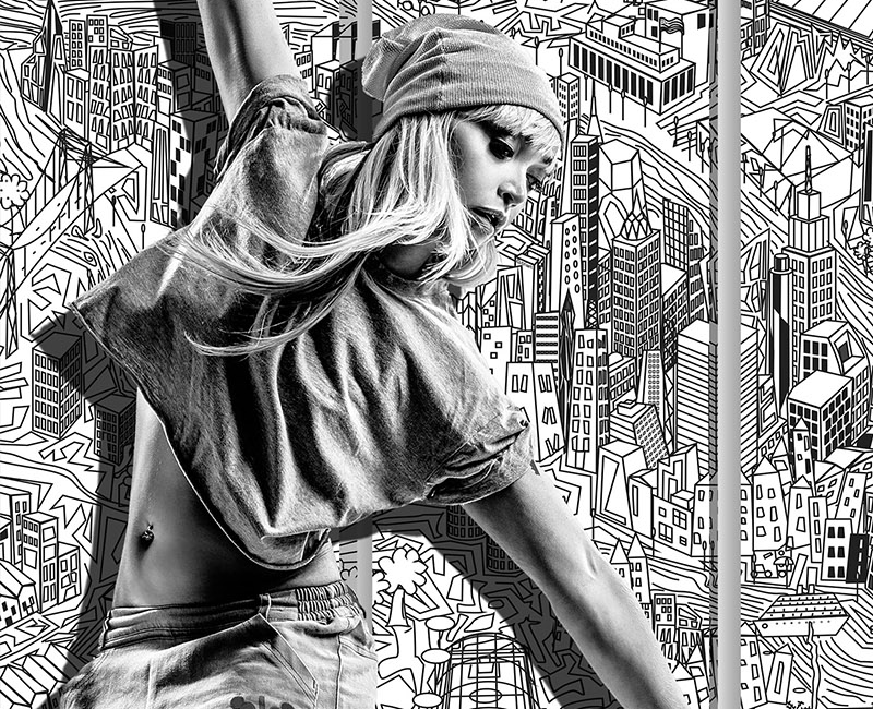Visual art - NYC - West view - canvas