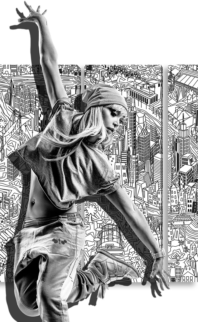 Visual art - NYC - West view - canvas