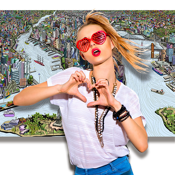 Visual Art - NYC colorized- canvas