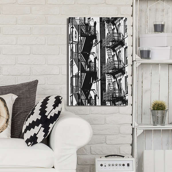 Visual Art - stairs of NYC - canvas