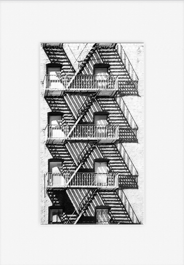 Visual Art - stairs of NYC - canvas.