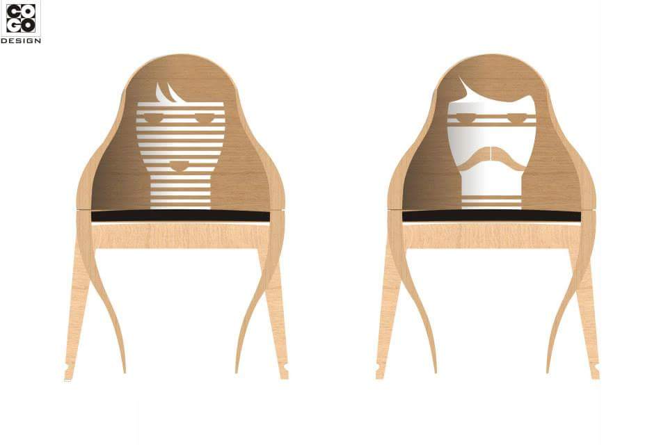 "Madame and Monsieur" Chairs sketch