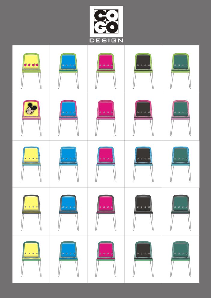 "Tab" chair design
