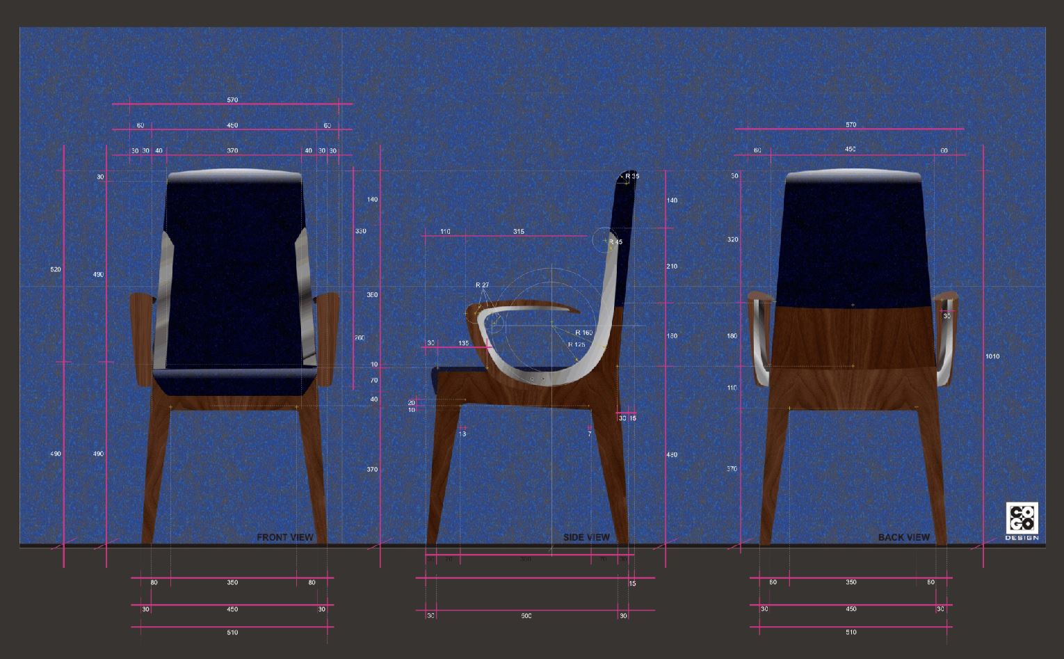 "Lounge" chair design