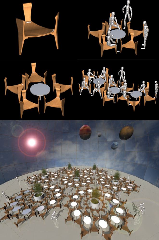 spatial placement of seating areas