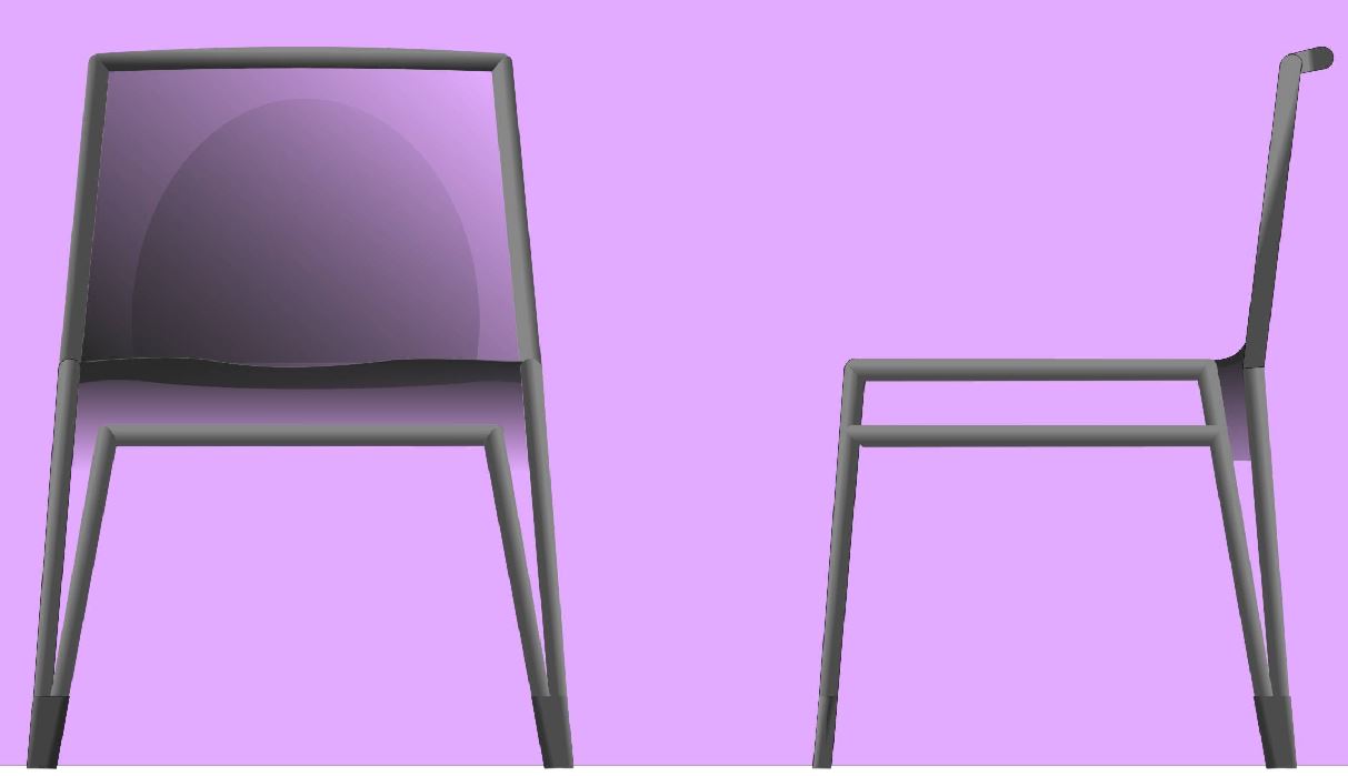 "V" chair design