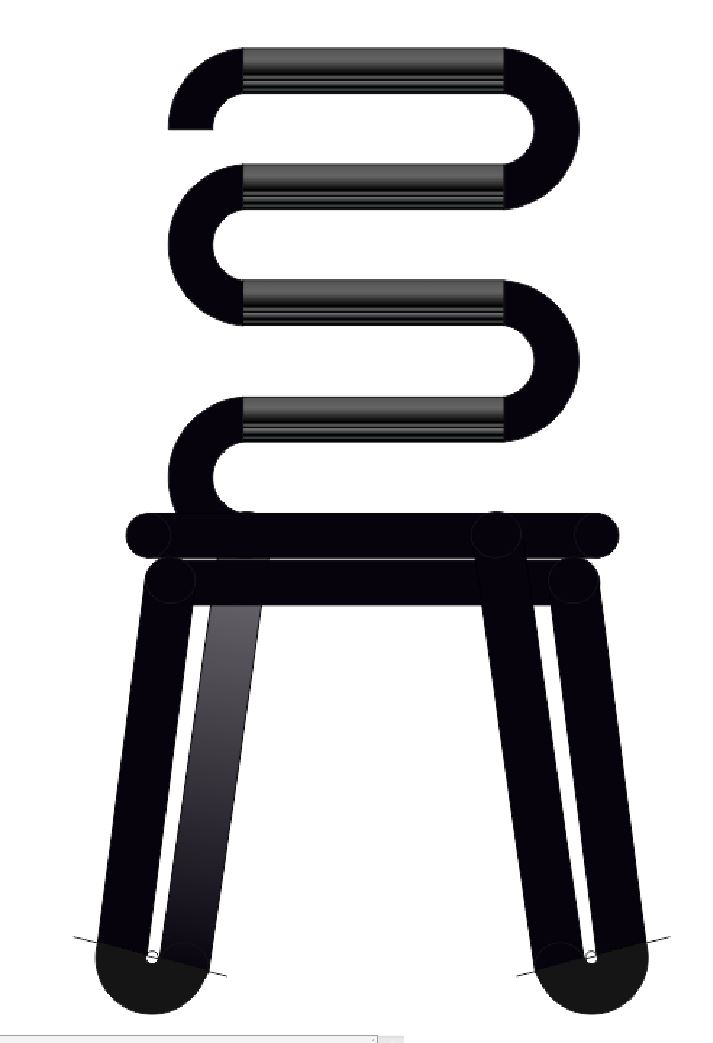 Zig zag chair sketch