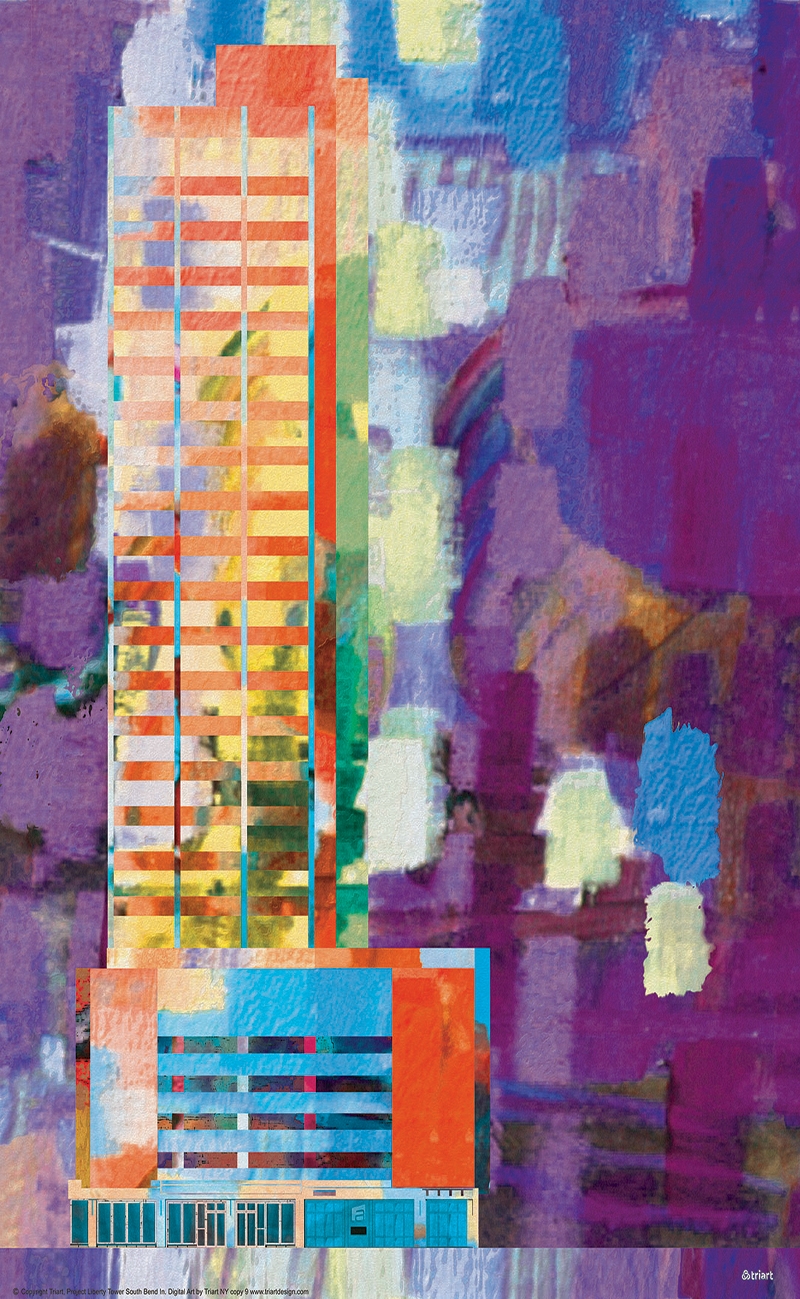 Visual art - "Liberty tower" portrait - canvas