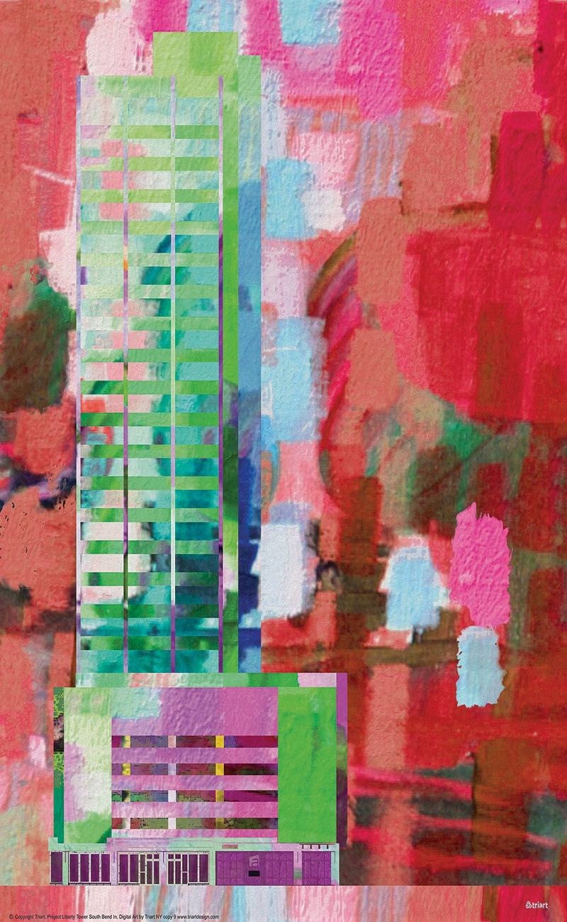 Visual art - "Liberty tower" portrait - canvas
