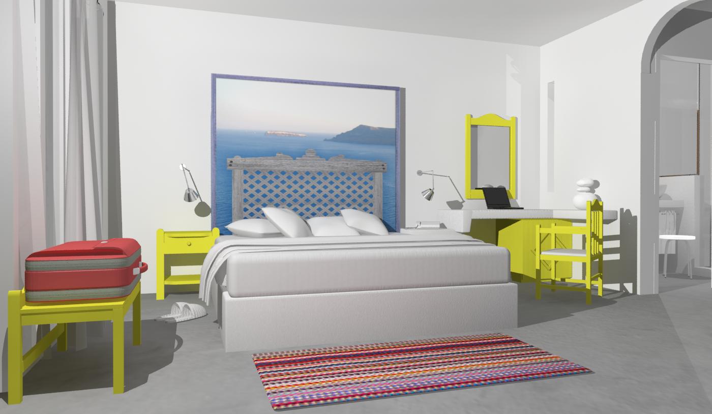 Bedroom draft 3d