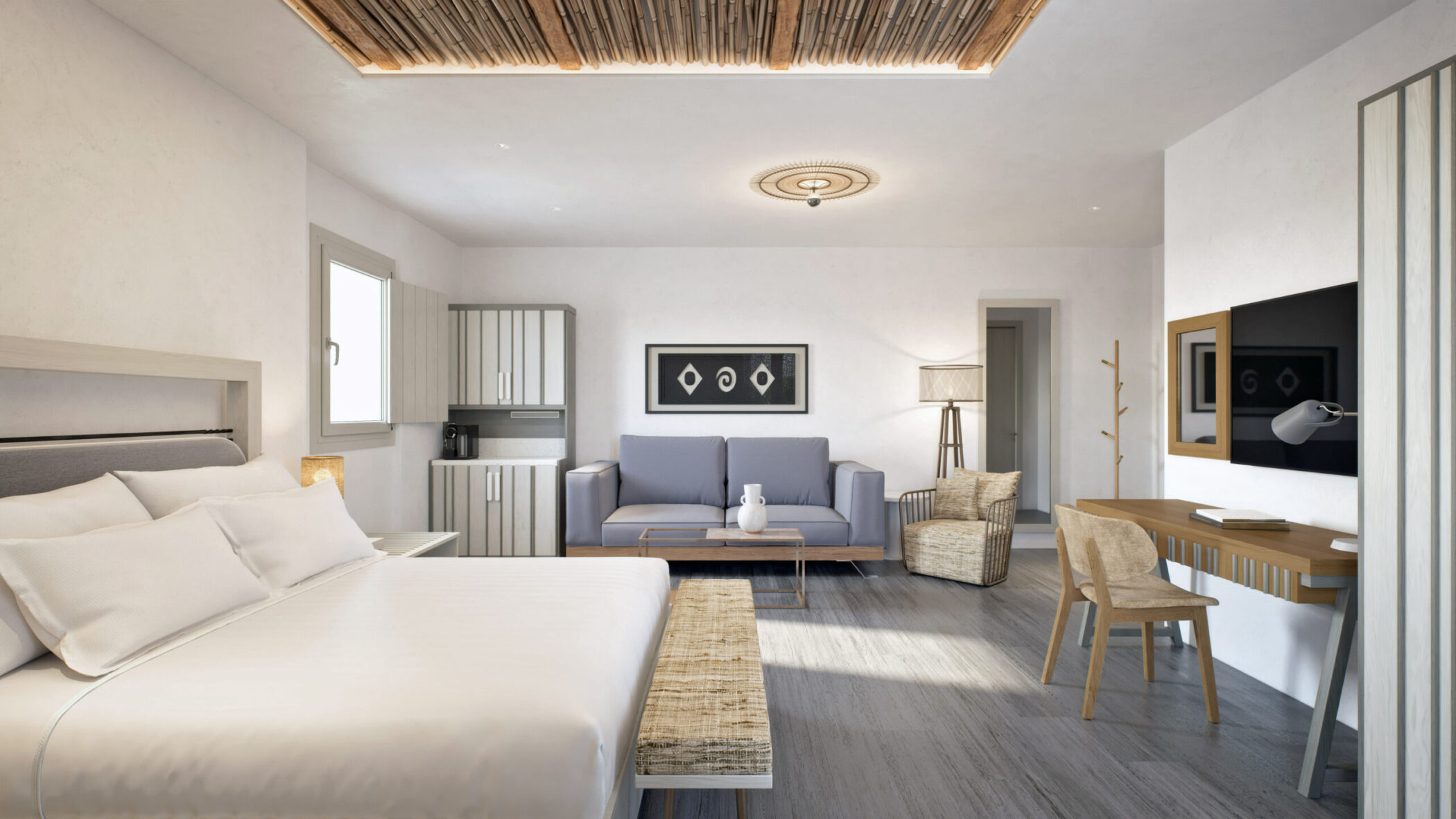 Junior suite bedroom - living room