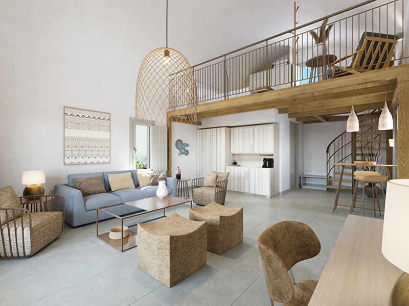 Suite living room & loft