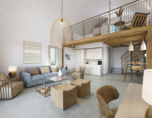 Suite living room & loft