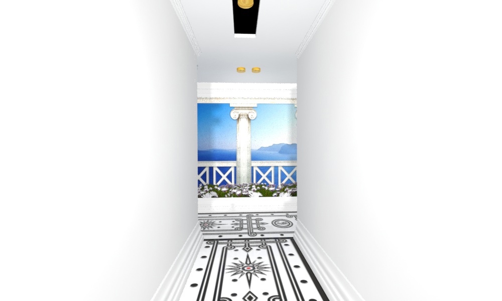 Floor design - "Balcony Sea View" mural