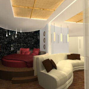 Οne room apartment with living room, bedroom. bath